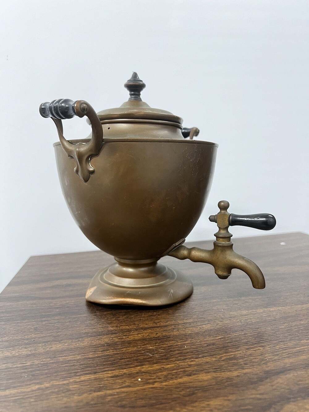 Antique Manning Bowman Coffee Percolator In Brass & Bronze